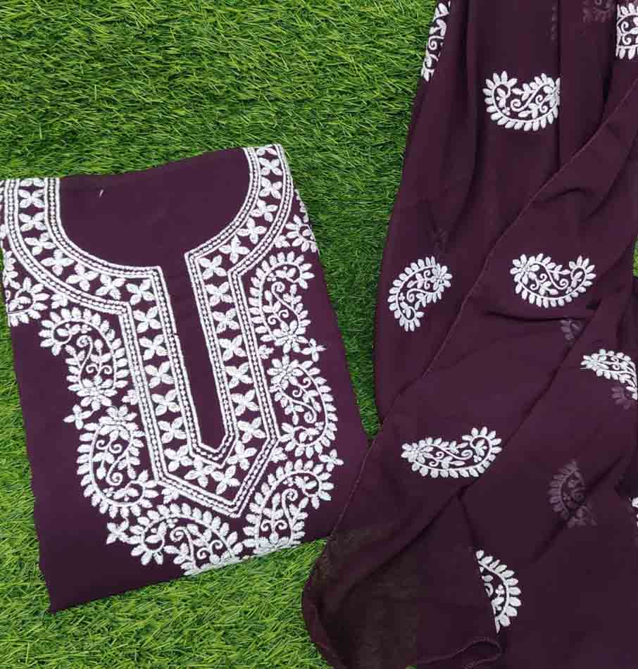 Unstitched Georgette Churidar Materials Set DC452-02