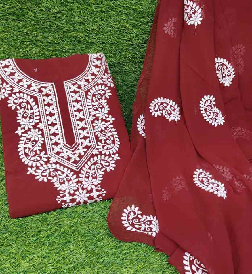 Unstitched Georgette Churidar Materials Set DC452-04