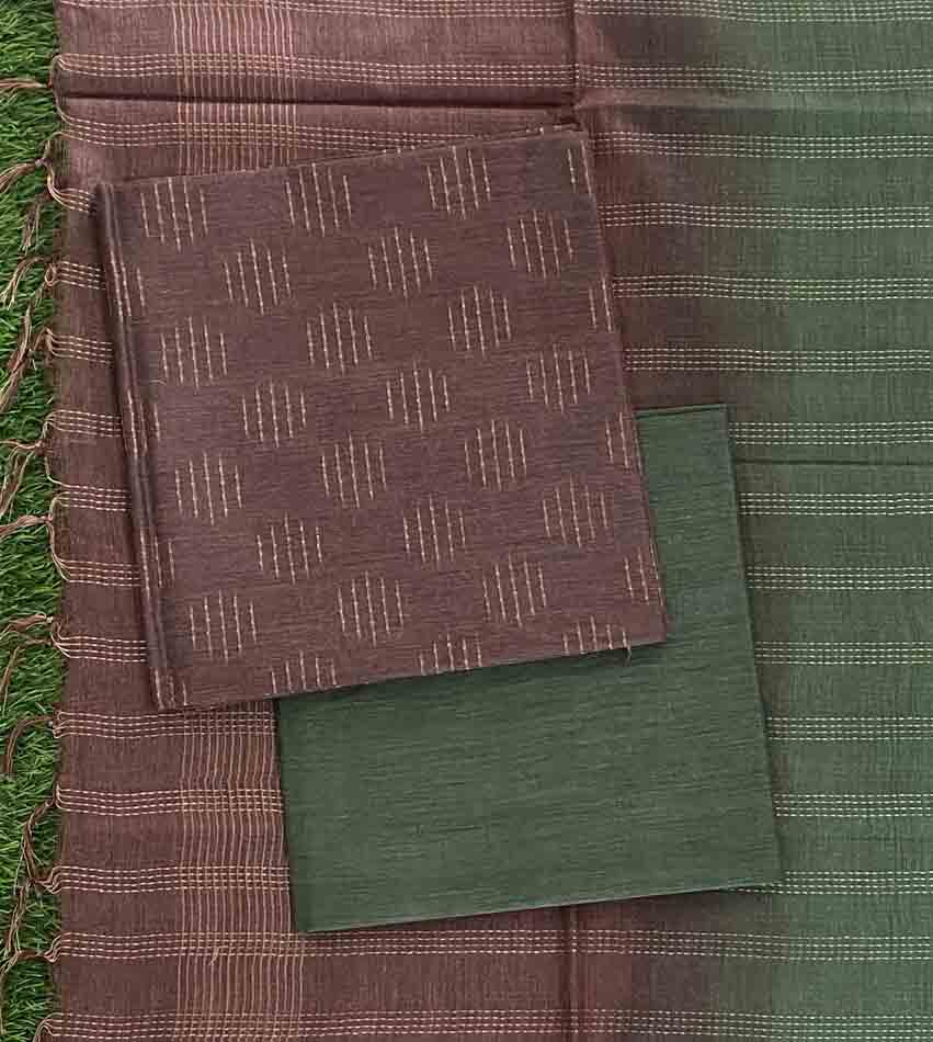 Unstitched Semi Tusser Churidar Materials Set DC450-05