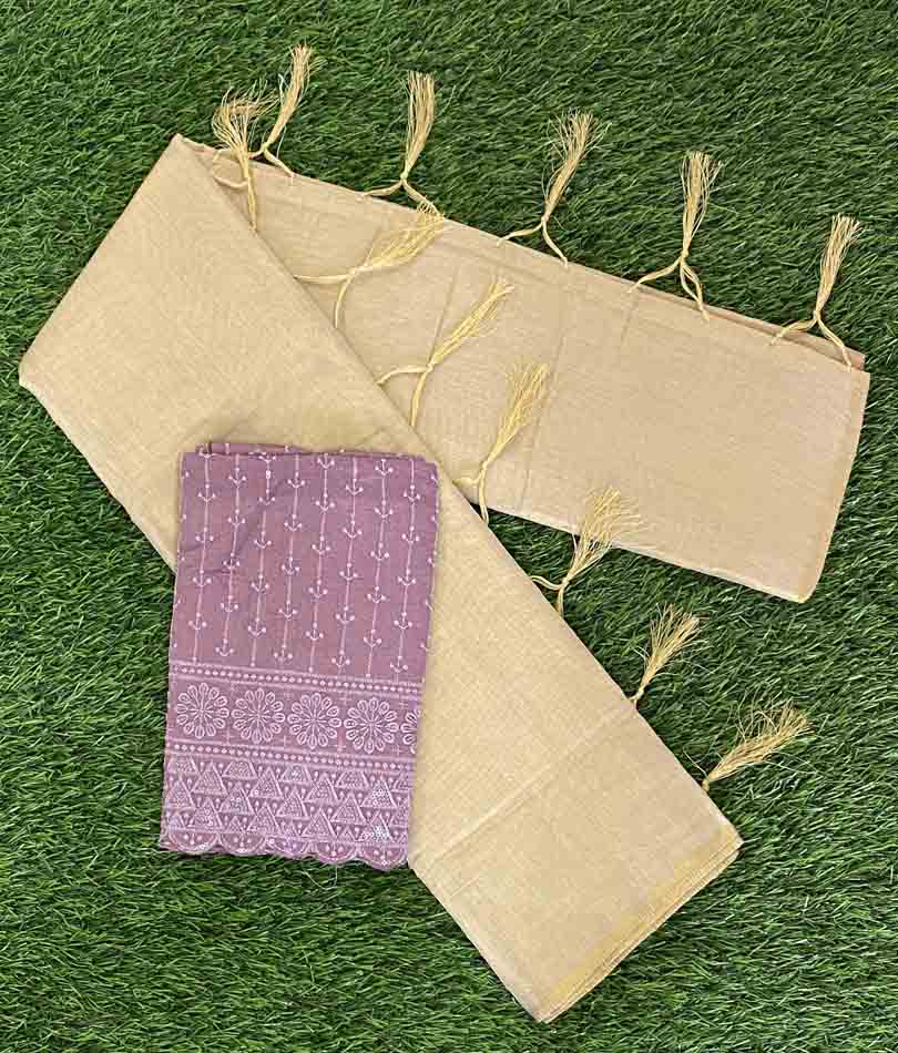 Kerala Tissue Set Saree with Blouse DS540-06