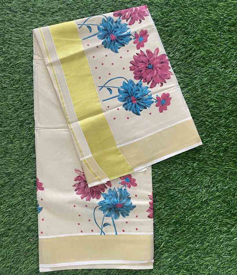 Kerala Set Saree (Golden Tissue Saree) DS557-13