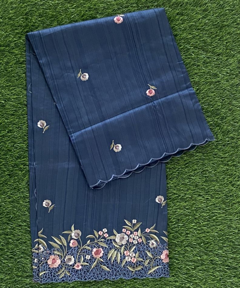 Matka Silk Saree with Cut-Work Embroidery DS647-20