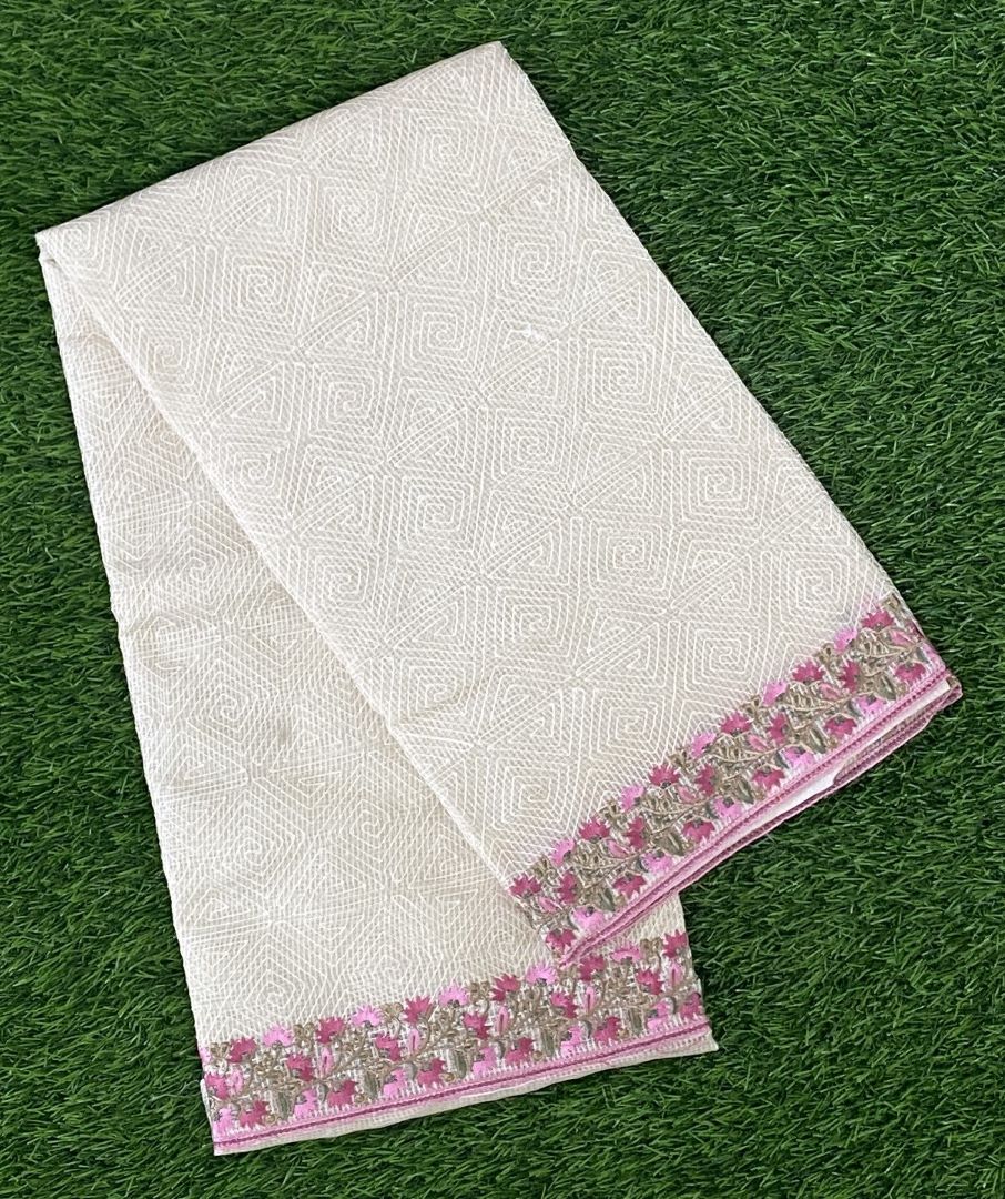 Net Kota Phulkari Work Embroidery Saree DS573-01