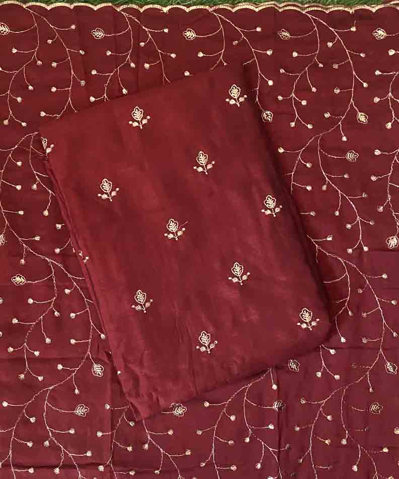 Unstitched Vichitra Silk Churidar Materials Set DC473-04