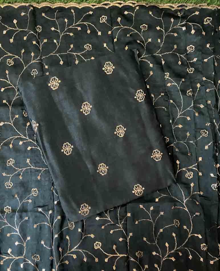 Unstitched Vichitra Silk Churidar Materials Set DC473-08