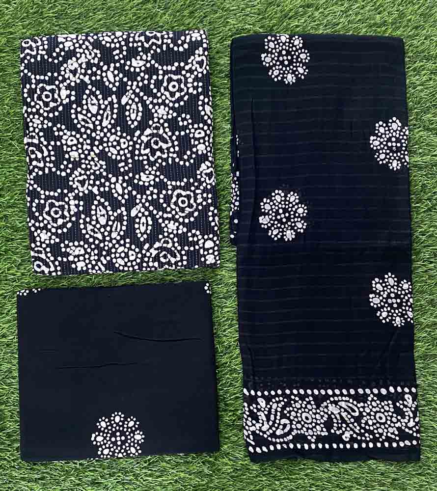 Pure Cotton Churidar Materials Set with Batik Print (Unstitched) DC507-04