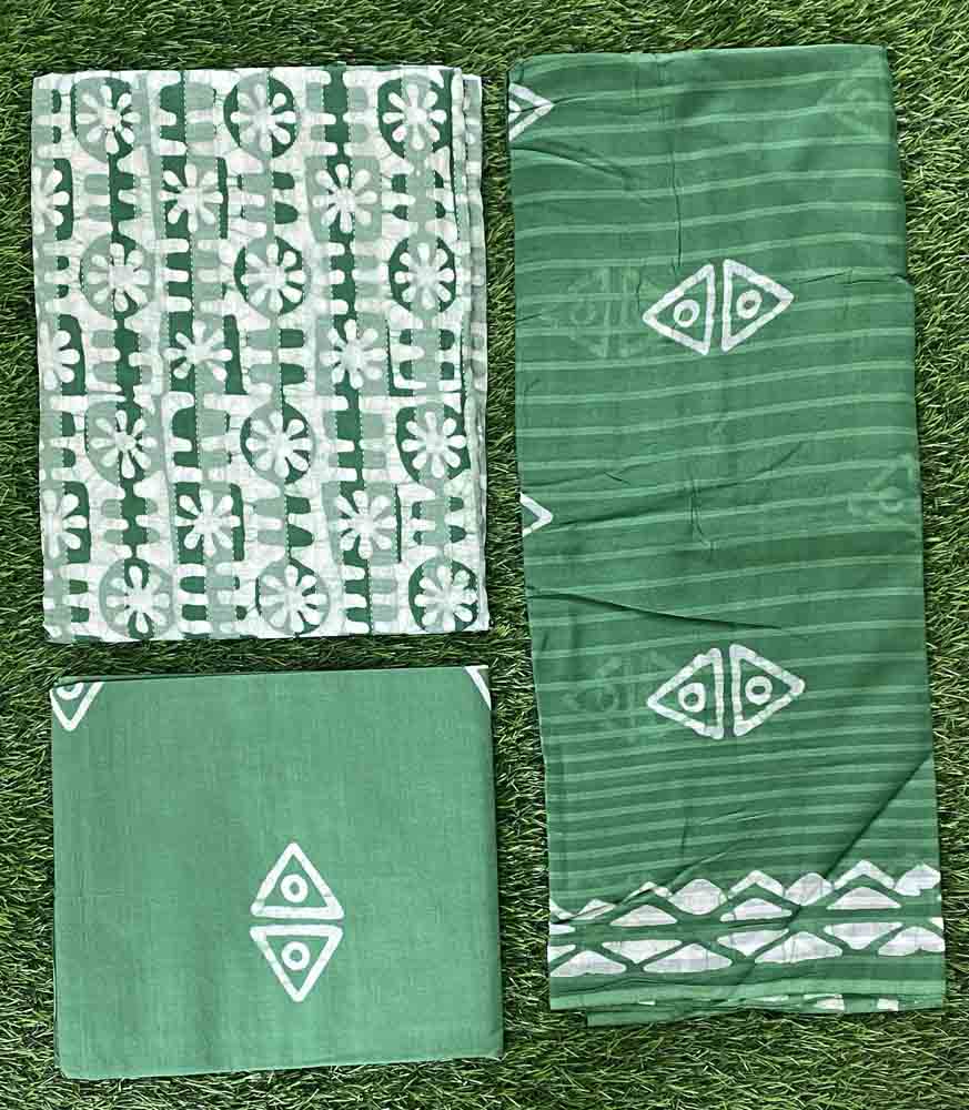 Pure Cotton Churidar Materials Set with Batik Print (Unstitched) DC507-06