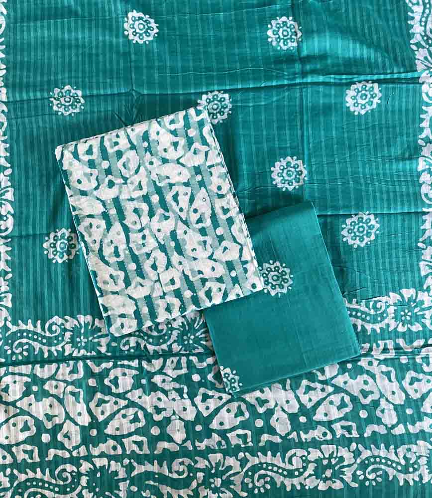 Pure Cotton Churidar Materials Set with Batik Print (Unstitched) DC517-03