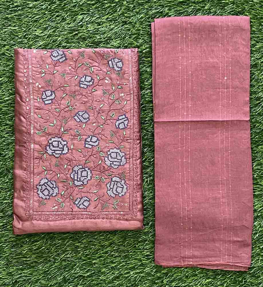Unstitched Semi Silk Daily Wear Churidar Materials Set DC516-07
