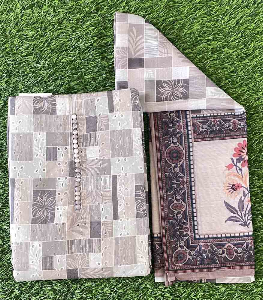 Unstitched Cotton Hakoba Churidar Materials Set DC501-03