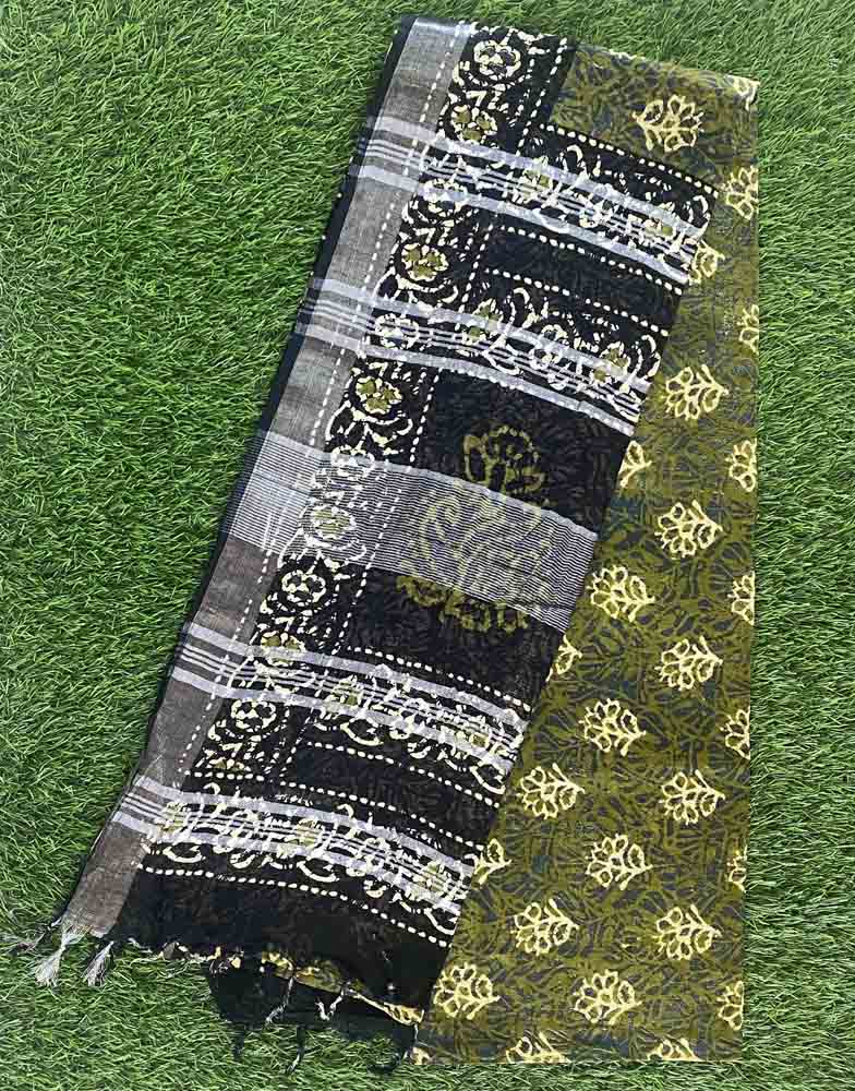 Cotton Linen Saree DS585-03