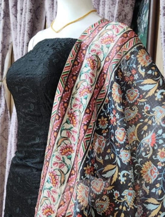 Unstitched Silky Net Kota Churidar Materials Set DC509-02