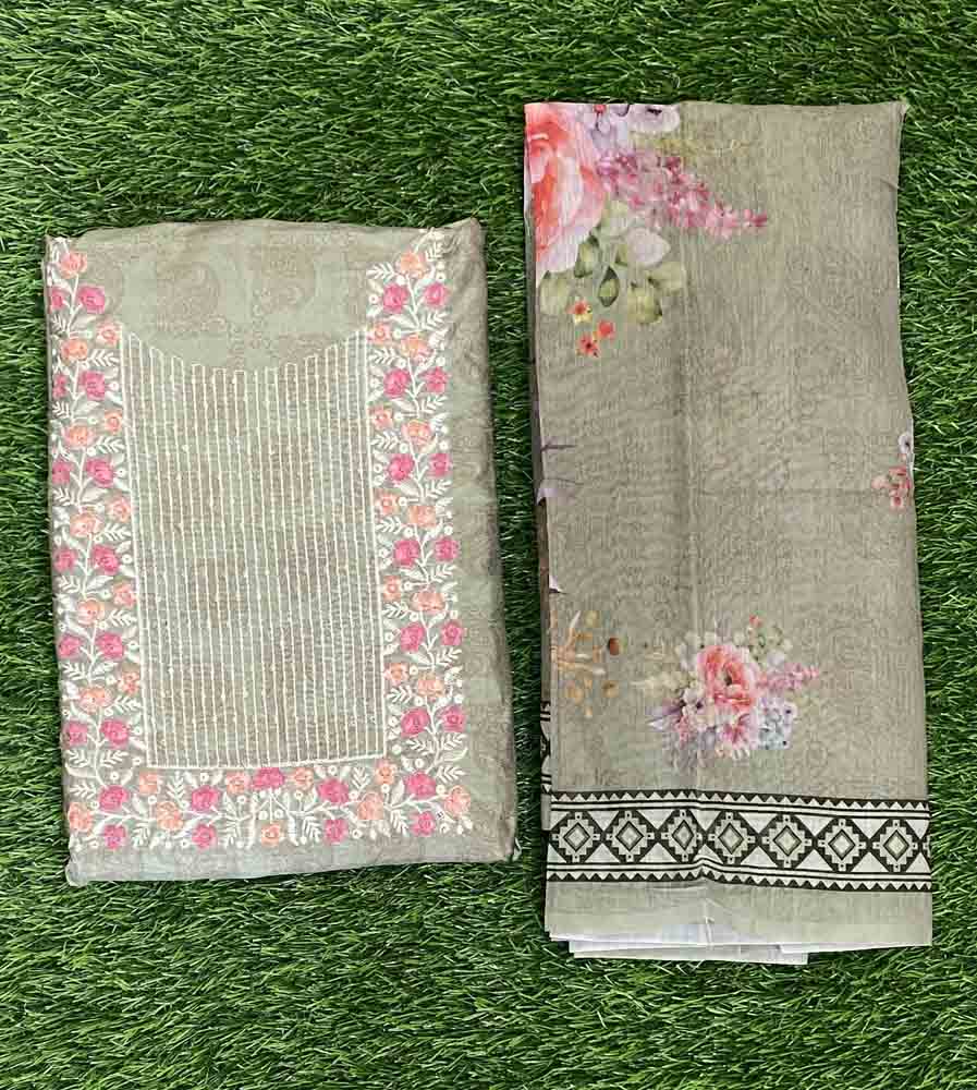 Unstitched Semi Silk Churidar Set DC505-02