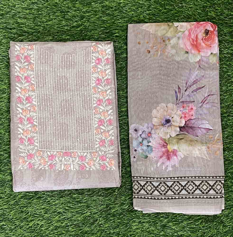 Unstitched Semi Silk Churidar Set DC505-04