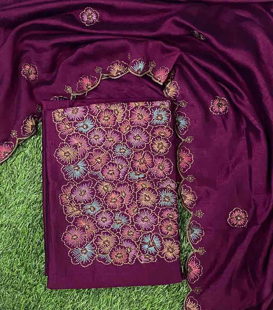 Unstitched Vichitra Silk Materials – Churidar Set DC511-04