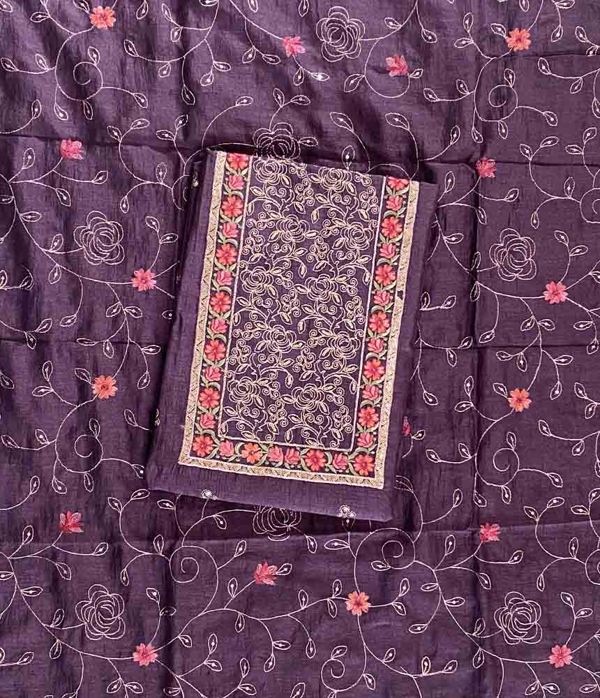 Unstitched Vichitra Silk Churidar Materials Set DC519-06