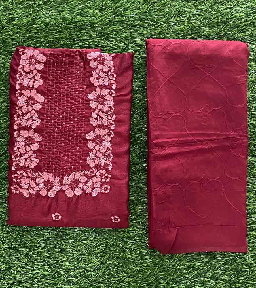 Unstitched Vichitra Silk Churidar Materials Set DC506-06