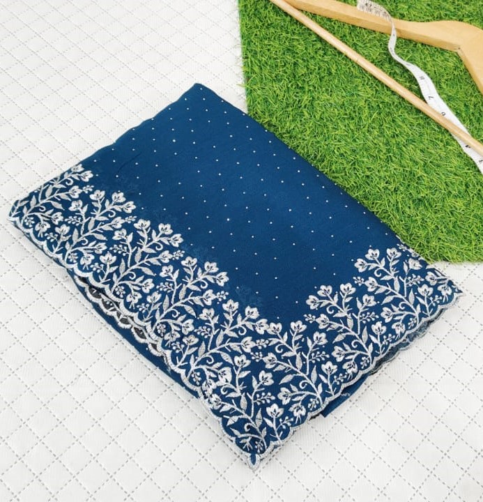 Vichitra Silk Saree with Beautiful Embroidery DS583-03