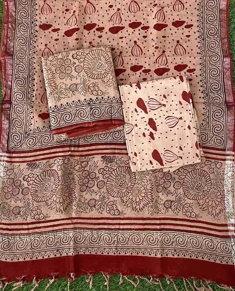 Unstitched Linen Churidar Materials Set DC543-07