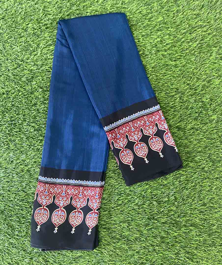 Semi Modal Silk Saree with Ajarakh Print DS614-10