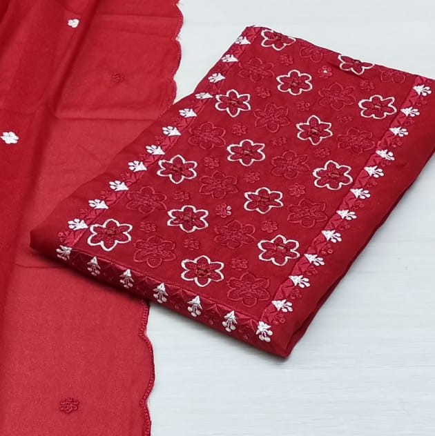 Unstitched Shimmer Vichitra Silk Churidar Materials Set DC540-06
