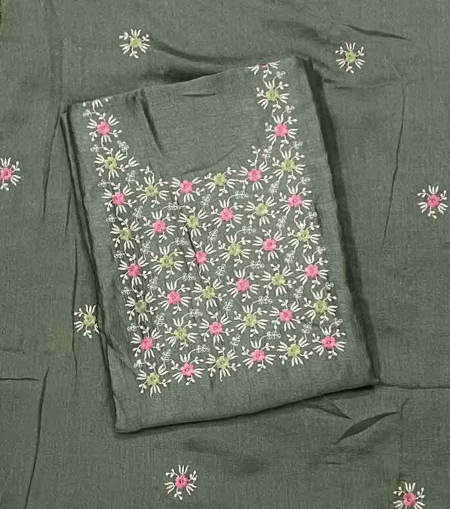 Unstitched Vichitra Silk Churidar Materials Set DC547-06