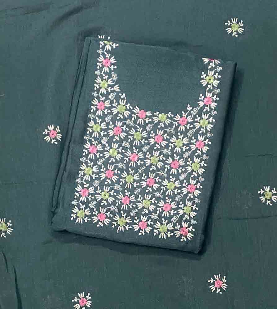 Unstitched Vichitra Silk Churidar Materials Set DC547-08