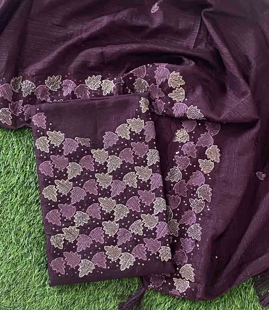 Party Wear Vichitra Silk Churidar Materials Set DC546-04