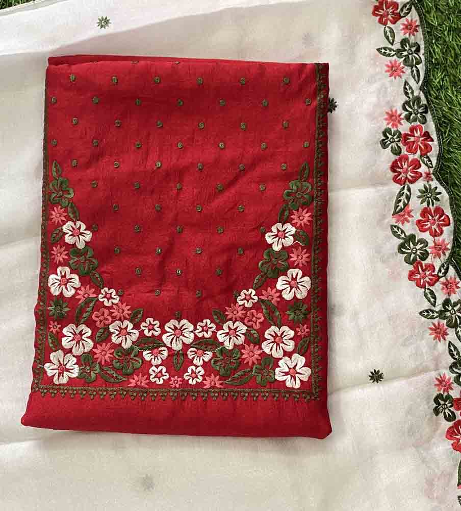Unstitched Vichitra Silk Churidar Materials Set DC551-07
