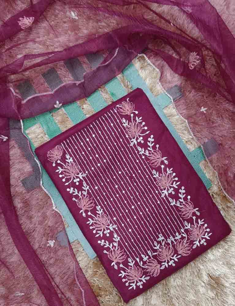 Unstitched Daily Wear Jimmy Choo Churidar Materials Set DC556-01