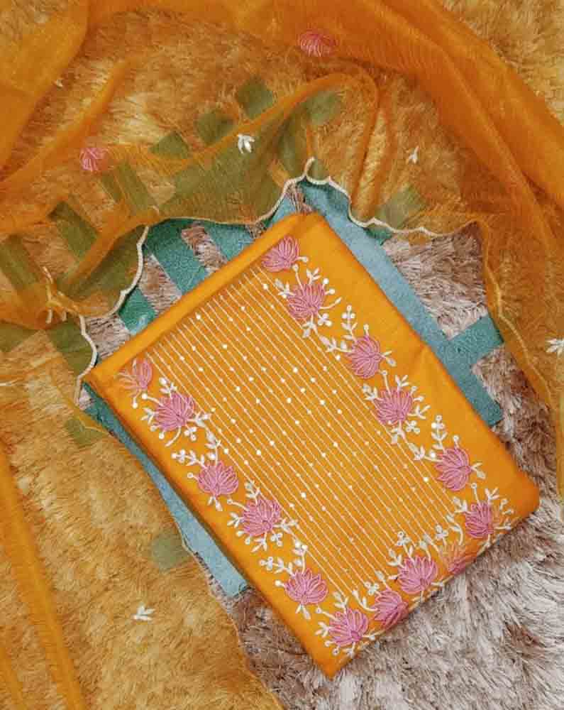 Unstitched Daily Wear Jimmy Choo Churidar Materials Set DC556-03