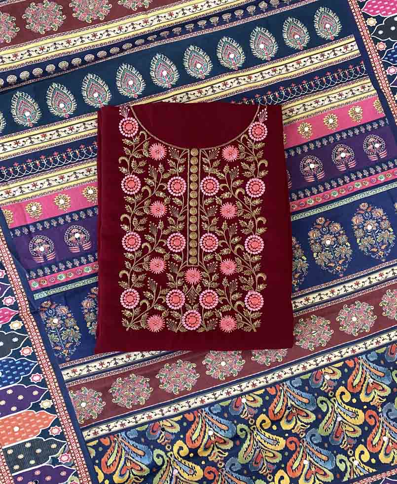 Unstitched Georgette Churidar Materials Set with Pakistani Dupatta DC564-07