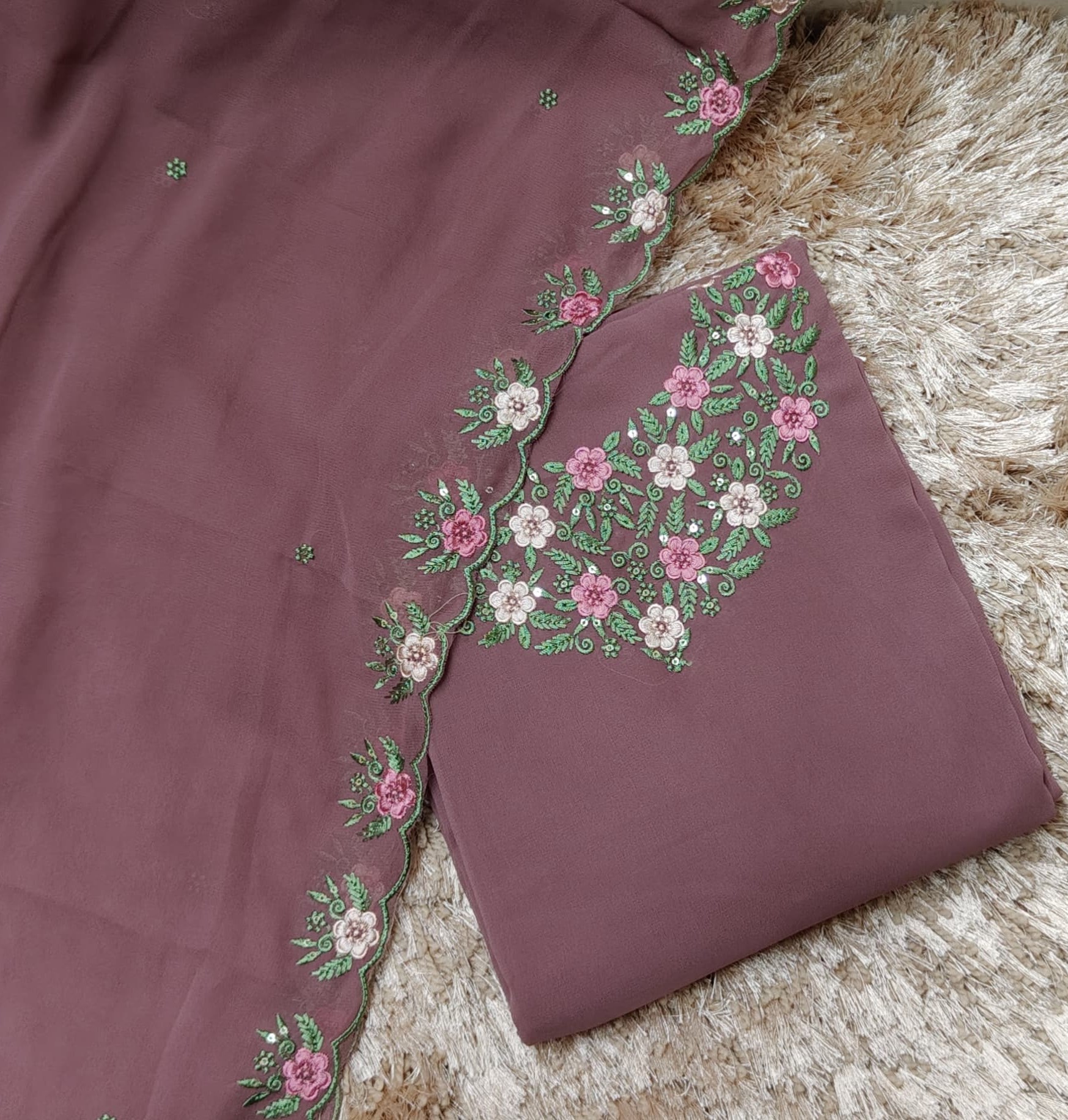 Unstitched Georgette Churidar Materials Set DC555-02