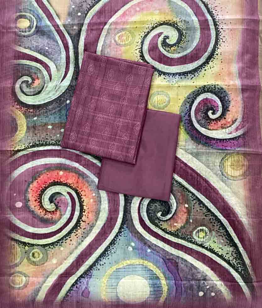 Matka Tusser Silk Churidar Materials Set DC566-09