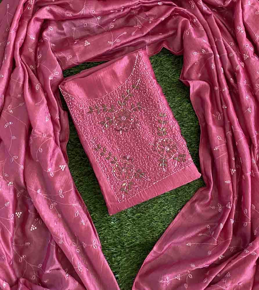 Unstitched Party Wear Churidar Materials Set DC597-01