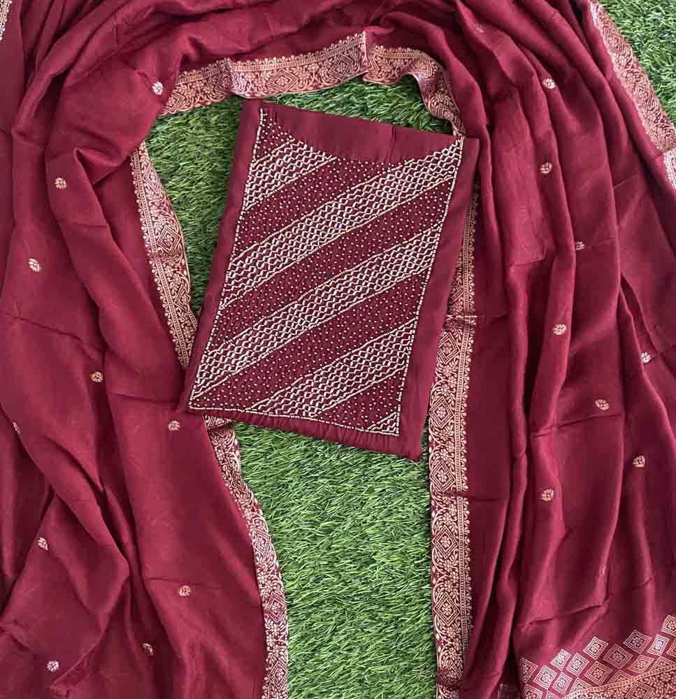 Unstitched Party Wear Churidar Materials Set DC597-07