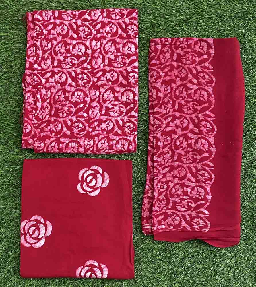 Unstitched Rayon Churidar Materials with Batik Print DC600-03