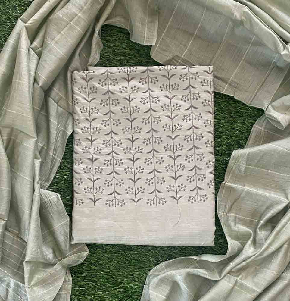 Daily Wear Semi Silk Churidar Materials Set (Unstitched) DC656-08