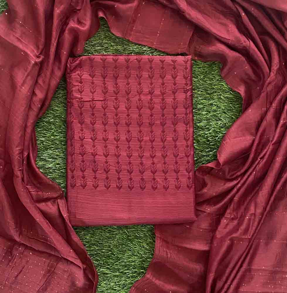 Daily Wear Semi Silk Churidar Materials Set (Unstitched) DC632-05