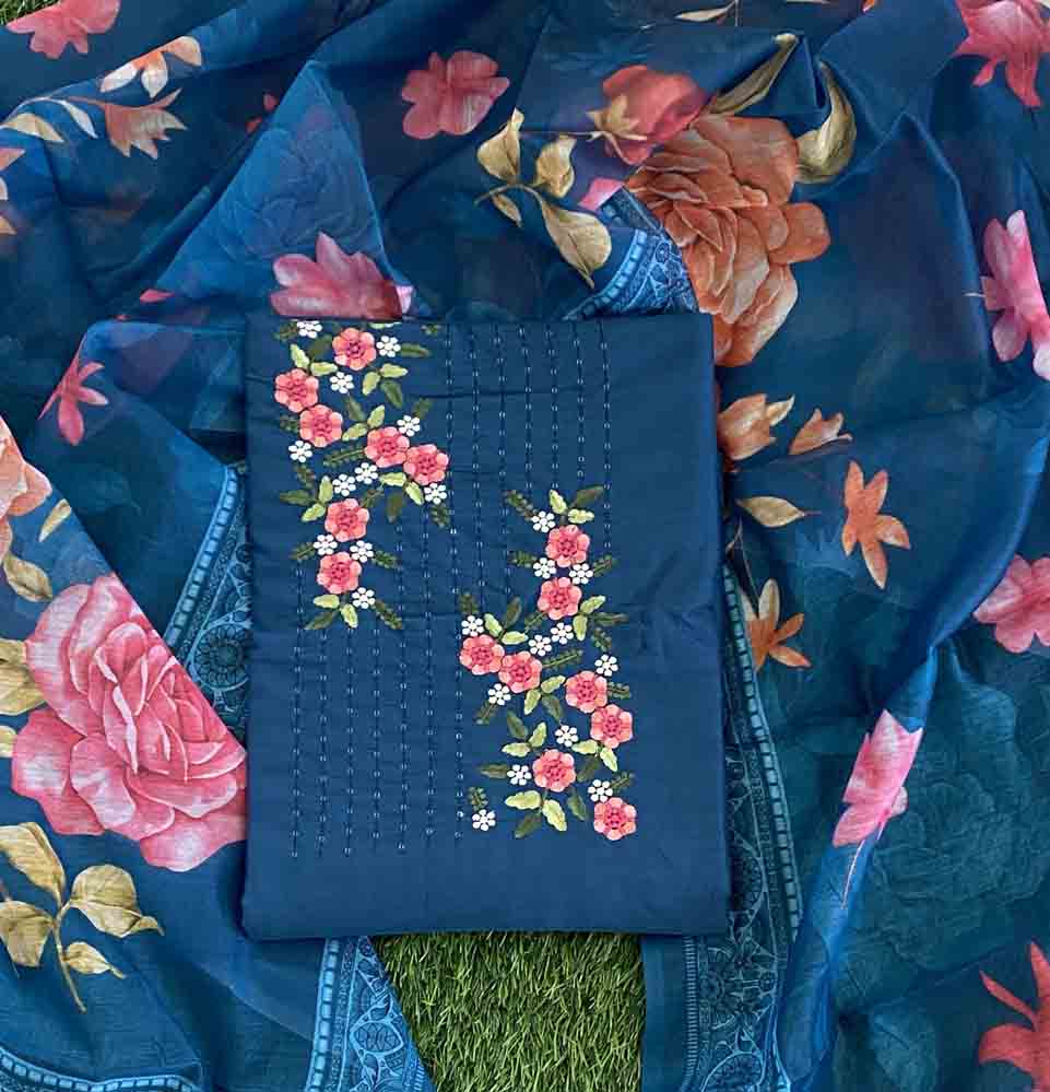 Unstitched Semi Silk Churidar Material Set DC619-04