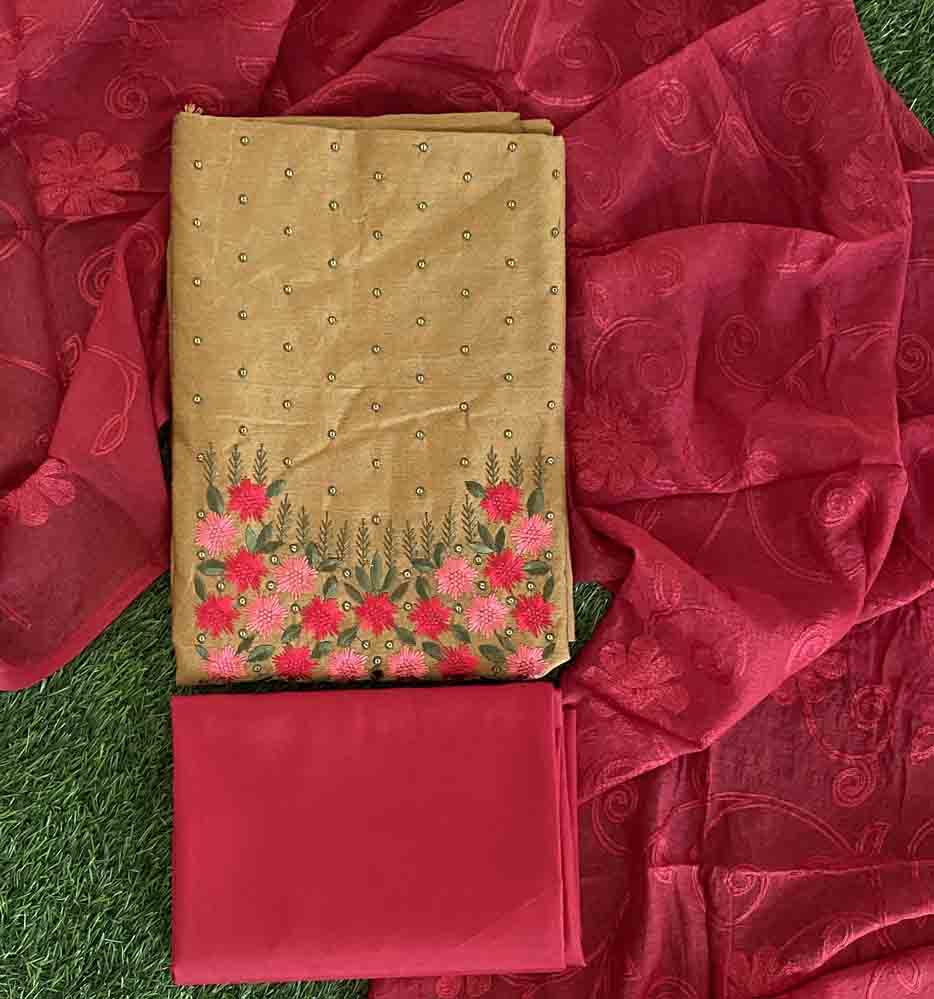 Unstitched Semi Silk Churidar Materials Set DC624-02