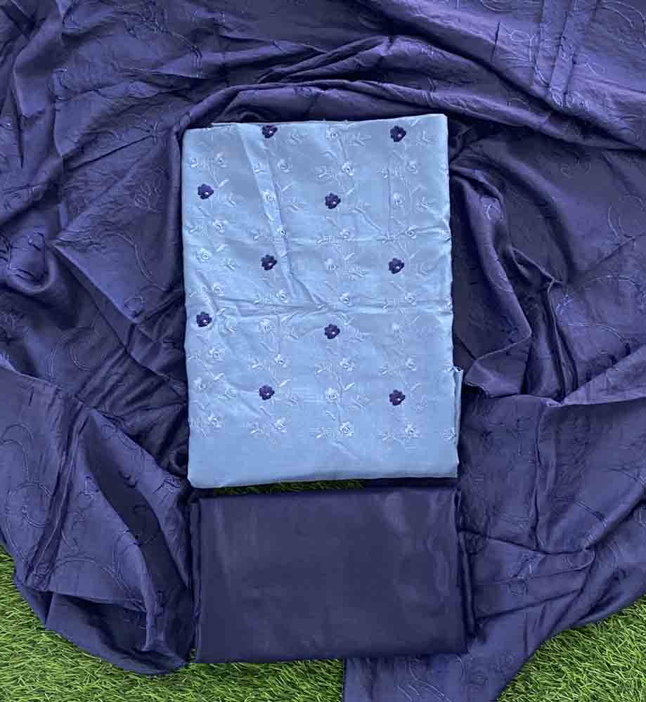 Unstitched Daily Wear Semi-Silk Churidar Materials Set DC634-06