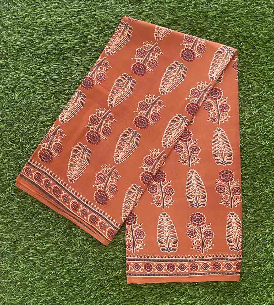 Soft Cotton Saree with Ajarak Print DS699-05