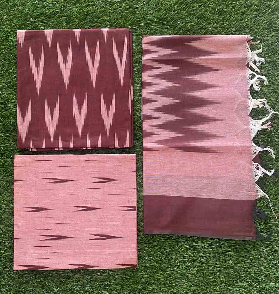 Ikkat Print Cotton Churidar Materials Set DC647-09