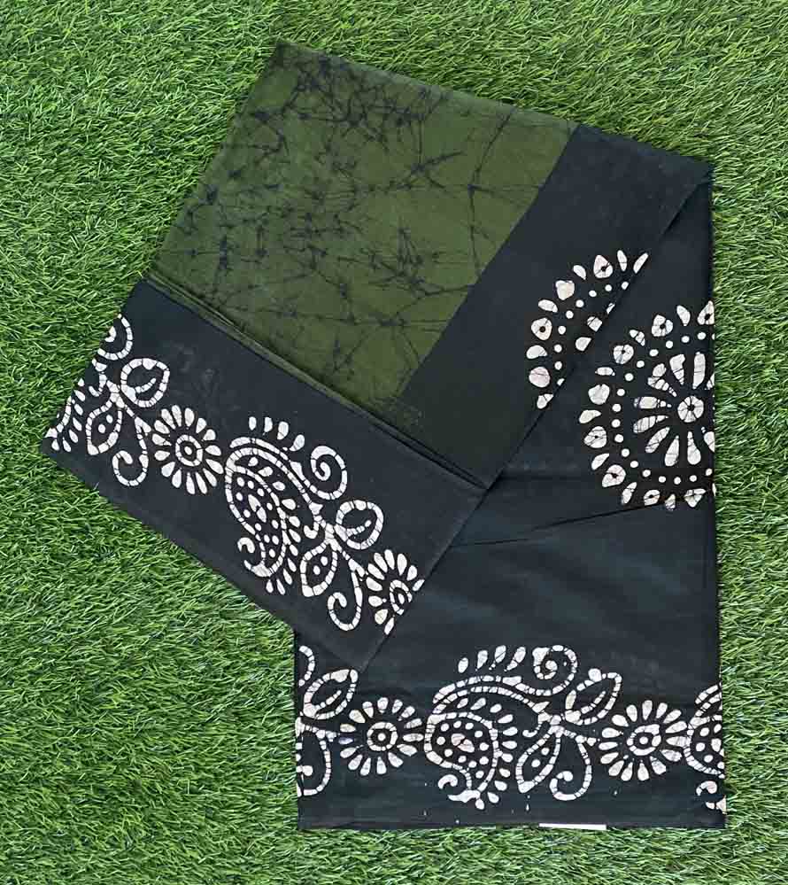 Daily Wear Batik Print Cotton Saree DS714-06