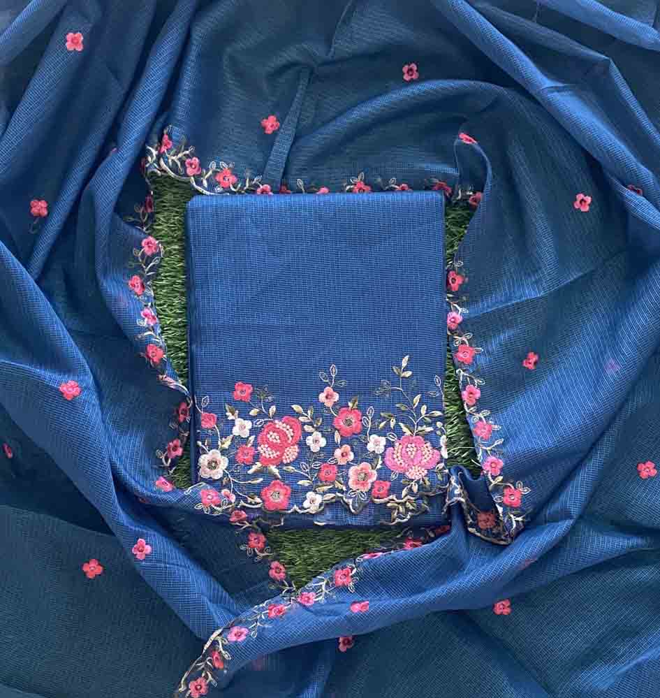 Embroidered Net Kota Churidar Materials Set DC655-05