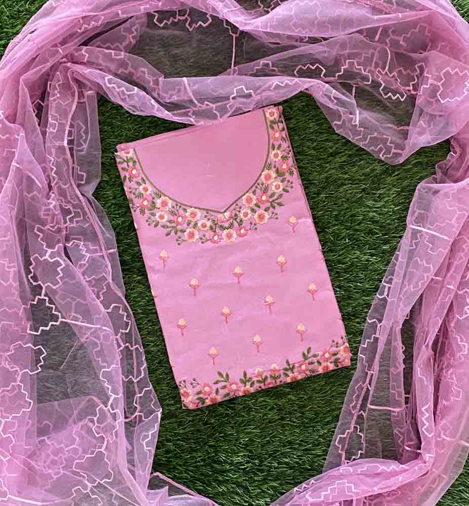 Daily Wear Semi Silk Churidar Materials Set (Unstitched) DC662-02