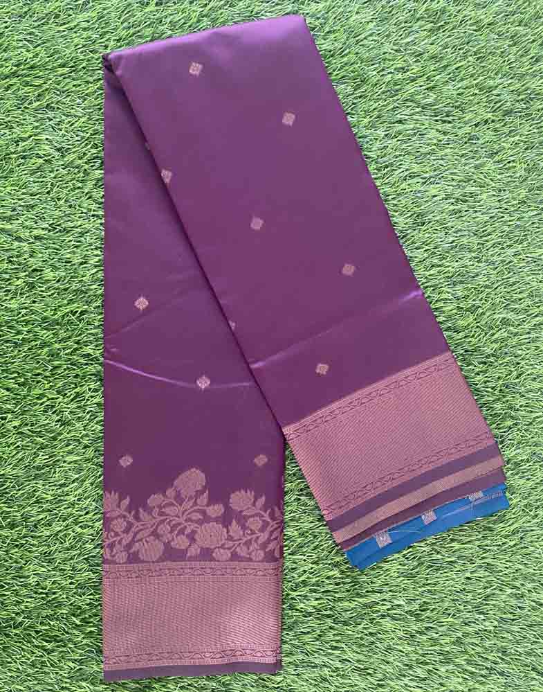Contrast Color Semi Silk Saree DS725-01