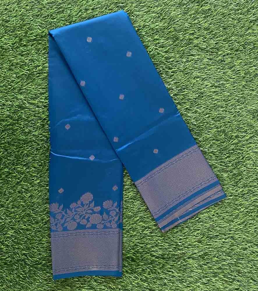 Contrast Color Semi Silk Saree DS725-07