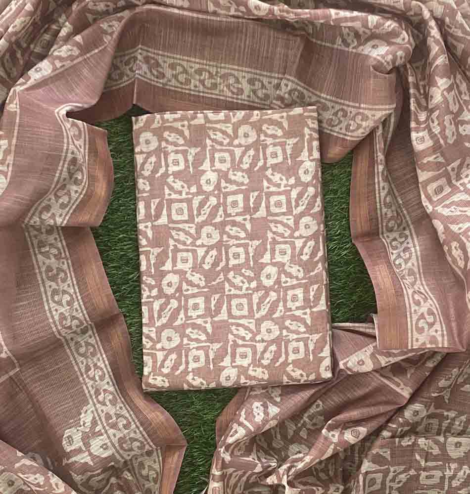 Batik Print Tissue Silk Churidar Materials Set DC681-05